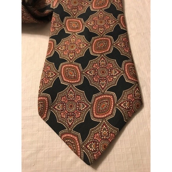 Liberty Of London Men's Neck Tie 100% Silk Blue Multi Color Printed Made In USA - Picture 2 of 5